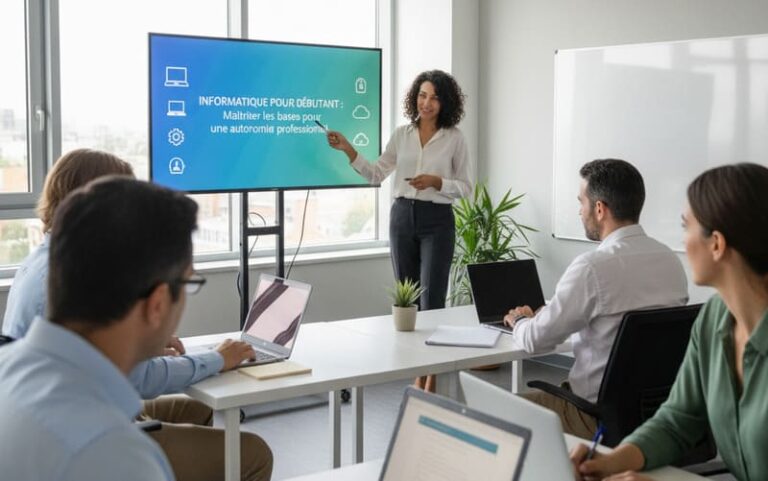 Informatique débutant : bases bureautique et autonomie pro