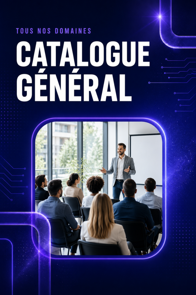 Couverture du catalogue de formations 2027 de Mes Formations Business
